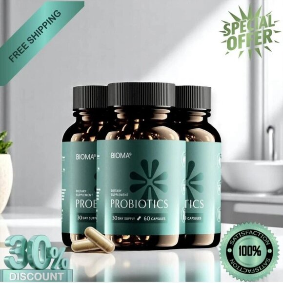 3 BIOMA 3 in 1 Gut Health Probiotics, 60 CT | Free Shipping | EXP 2027 - Picture 1 of 6